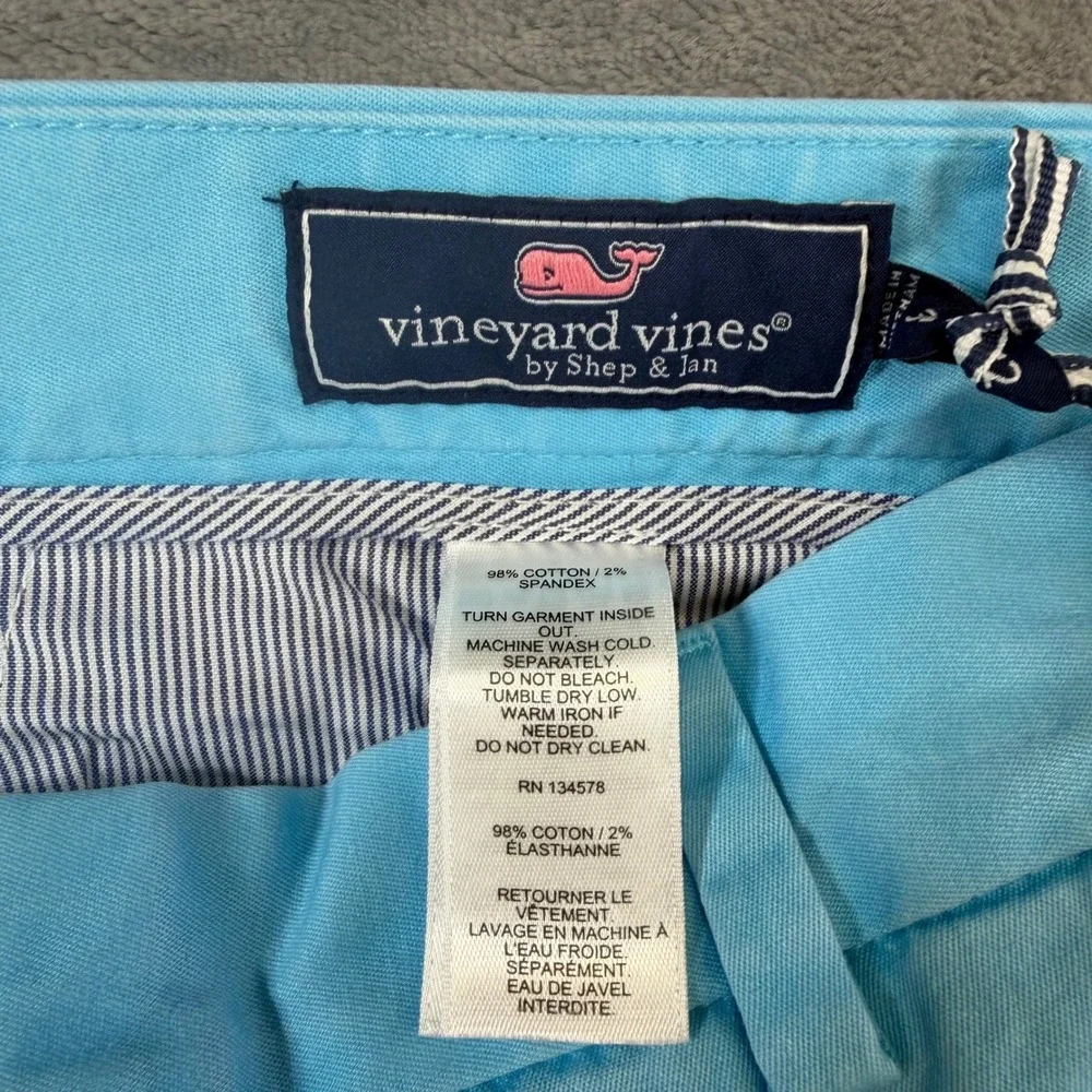 New Vineyard Vines Breaker Pant Mens 32x32 Blue Bird Stretch Chino Trousers